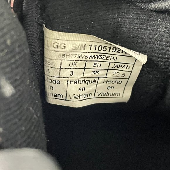 UGG Kids' Boscoe Black Leather Trainer, Kid's Size US 4 - Picture 12 of 13